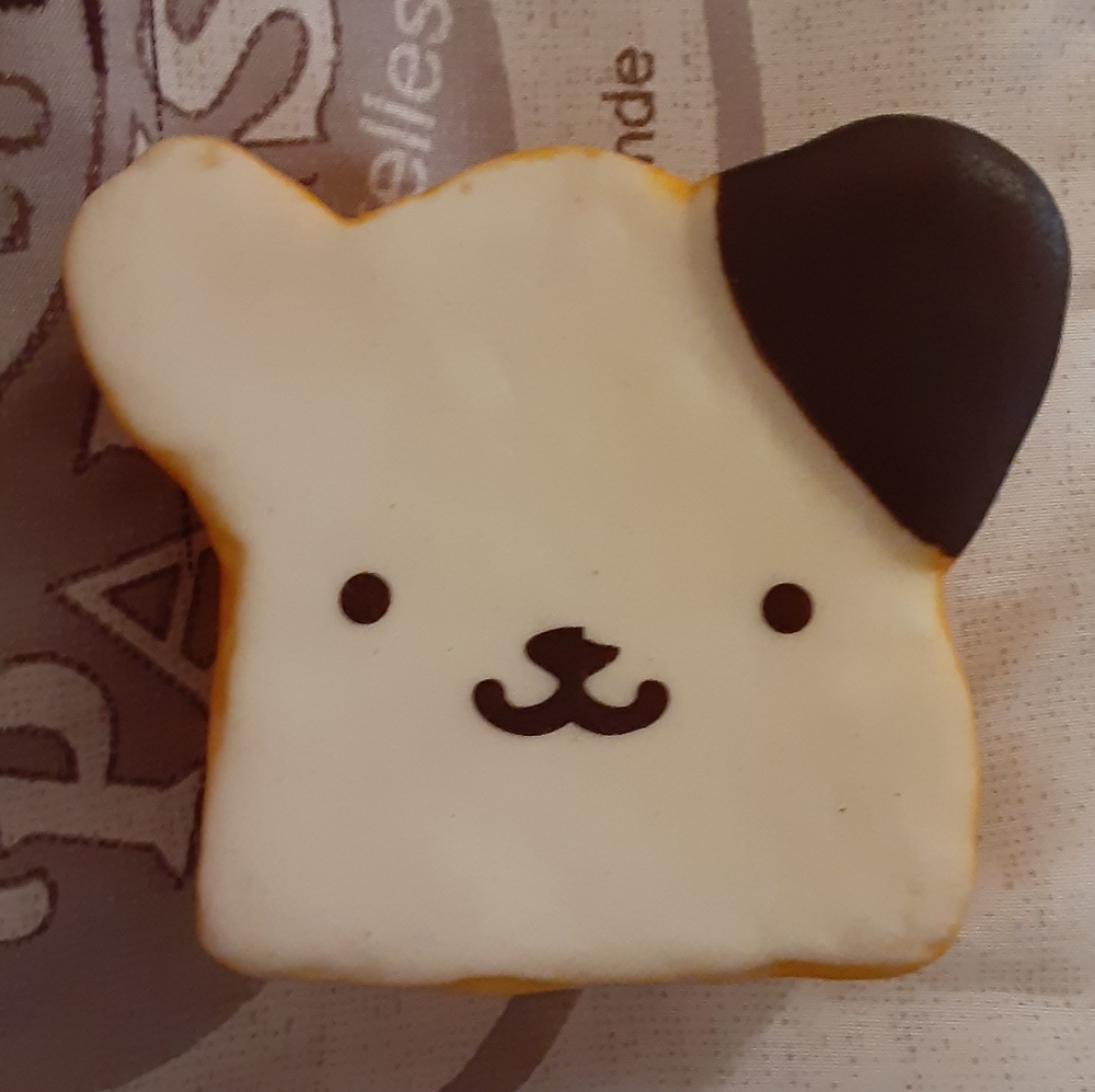 Kawaii bear bread, chocolate dipped ear